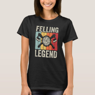 T-shirt Hache de bûcheron légendaire d'abattage vintage bo
