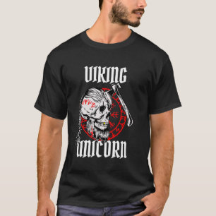 T-shirt Hache de licorne Viking drôle crâne mythologie nor
