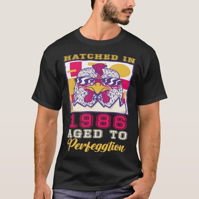 T-shirt Haché en 1986 Aged to Perfeggtion (Devant)