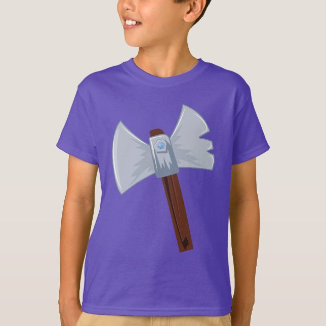 T-shirt Hache viking de dessin animé (Devant)