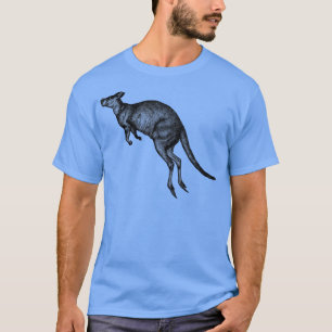 T-shirt Hacher l'impression Kangaroo