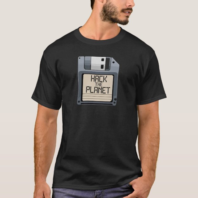 T-shirt Hack La Disquette Planète (Devant)