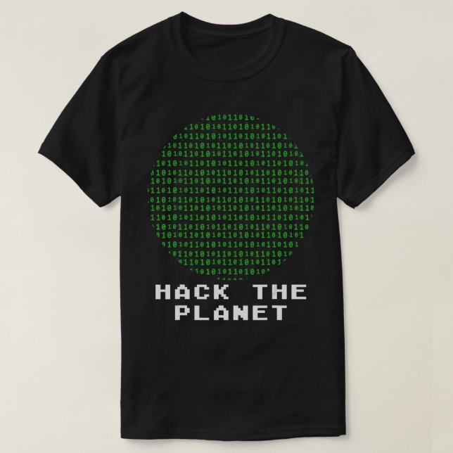T-shirt Hack Le Code Binaire Planète Code Ordinateur Hacki (Design devant)