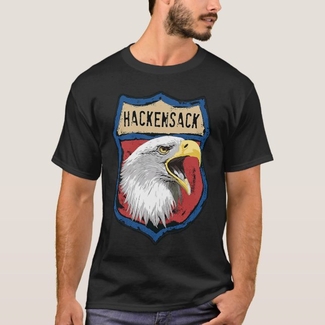 T-shirt Hackensack American Indian Tribe Eagle (Devant)