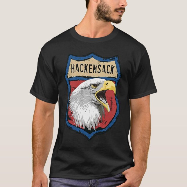 T-shirt Hackensack American Indian Tribe Eagle (Devant)