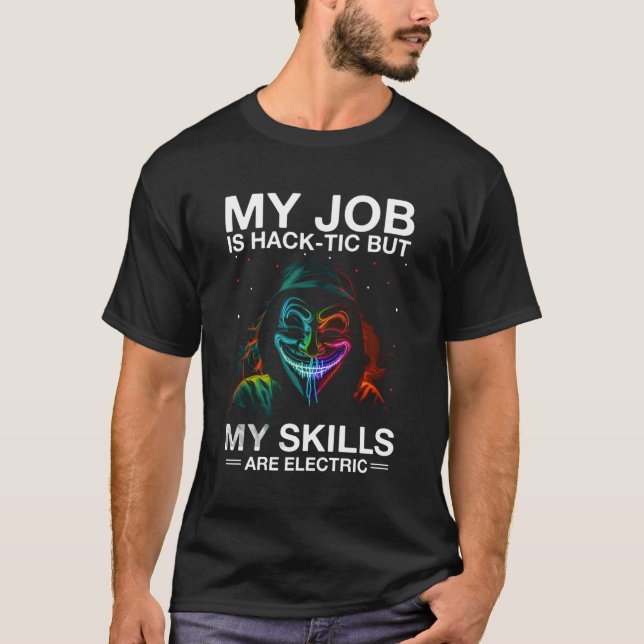 T-shirt Hacker Blanc Pour Le Cyber-Guerrier Et Hacker Éthi (Devant)