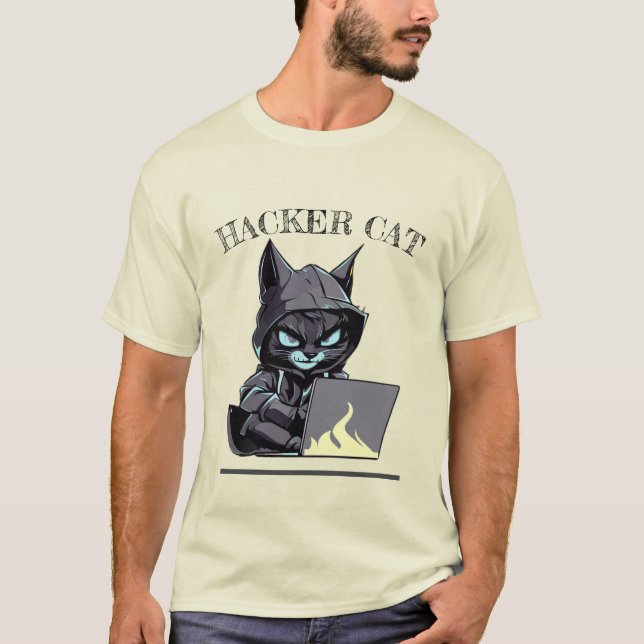 T-shirt Hacker Cat (Devant)