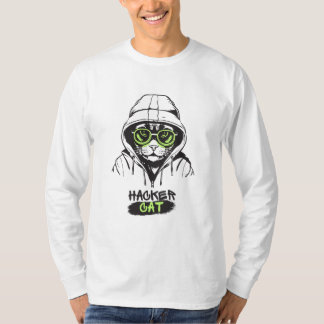 T-shirt Hacker Cat | Cool, technicien