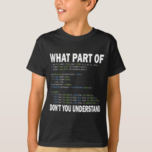 T-shirt Hacker Computer Programmer Apparel Coding What Par (Devant)