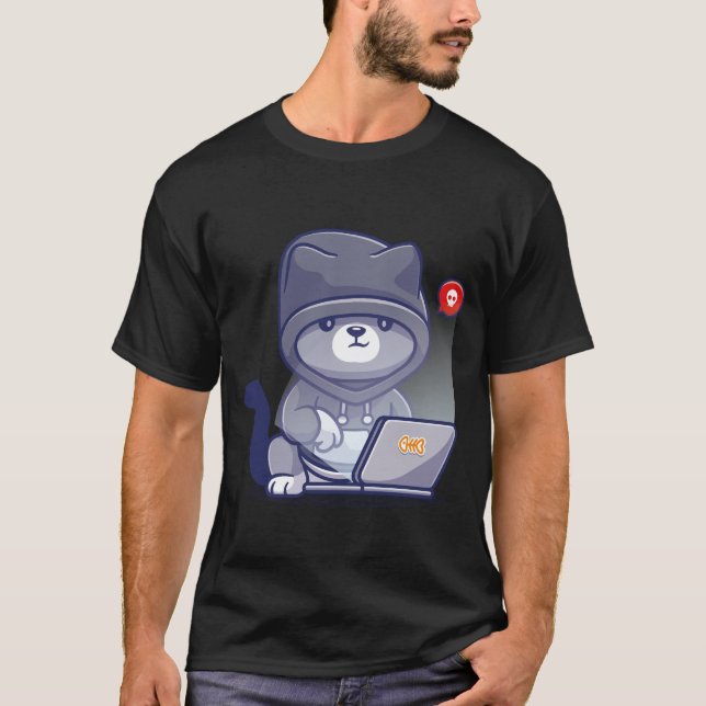 T-shirt hacker programmer chat (Devant)