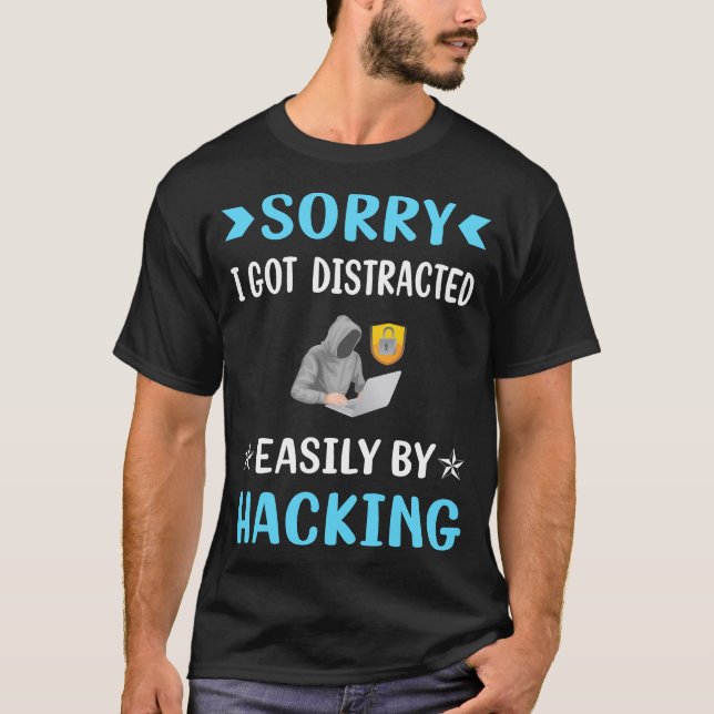 T-shirt Hacking Distrait Hacking Hack Hacker (Devant)
