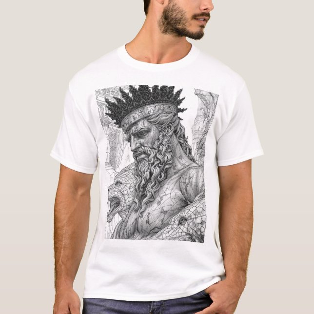 T-shirt Hades Greek God of the Underworld - Mythological A (Devant)
