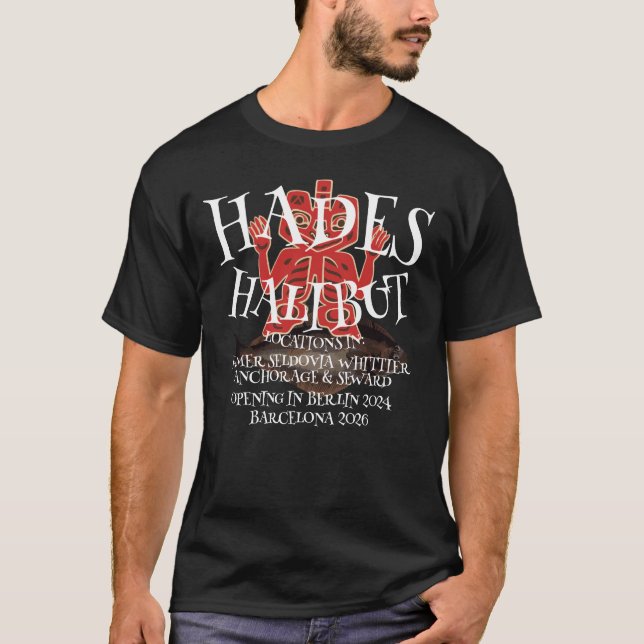T-SHIRT HADES HALIBUT GASTRONOMIE ANCHORAGE ALASKA (Devant)