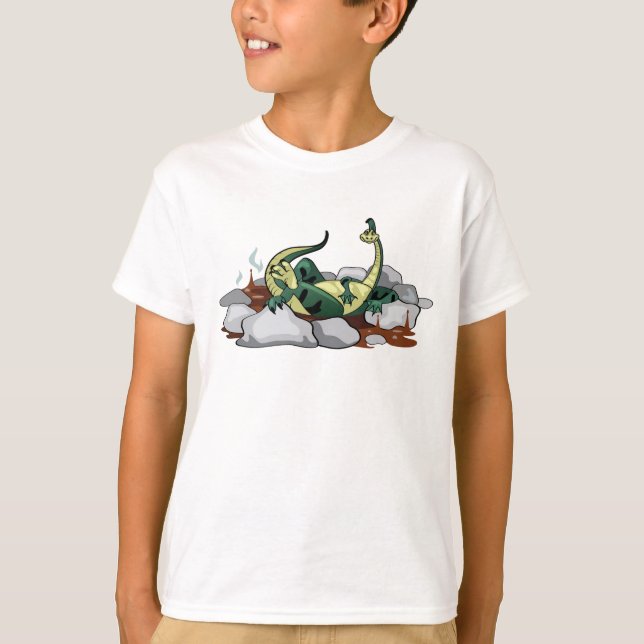 T-shirt Hadrosaurus Se Détendre Dans Un Jacuzzi. (Devant)