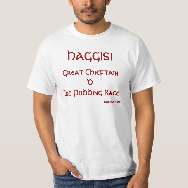 T-shirt HAGGIS, grand chef 'O la course de pudding (Devant)