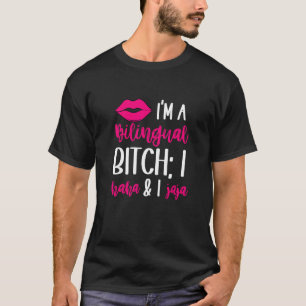 T-shirt Haha Jaja Bilingue Latina Anglais Espagnol