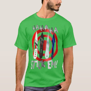T-shirt HaHaHa Stickem Couteaux à lancer et cible 4