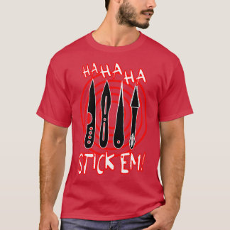 T-shirt HaHaHa Stickem Throwing Knives and Target
