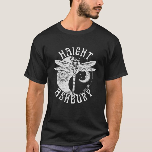 T-shirt Haight Ashbury 1967 Retro San Francisco Dragon Fly (Devant)
