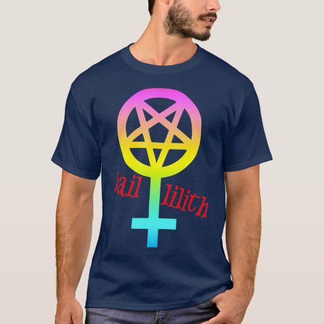 T-shirt Hail Lilith LGBT Pride Pastel Goth Satan (Devant)
