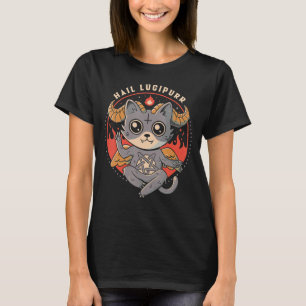 T-shirt Hail Lucipurr Satan Chat Chat