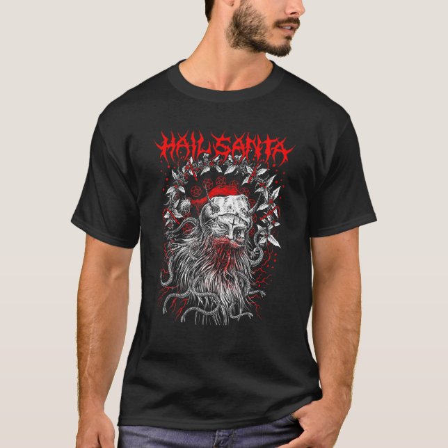 T-shirt Hail Père Noël : Noël Satanique Par Vampirefreaks (Devant)