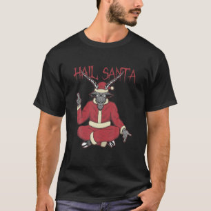 T-shirt Hail Santa Ugly Christmas Sweater Rock Metal Satan