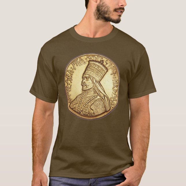 T-shirt Haile Selassie Empire of Ethiopia Rastafar (Devant)