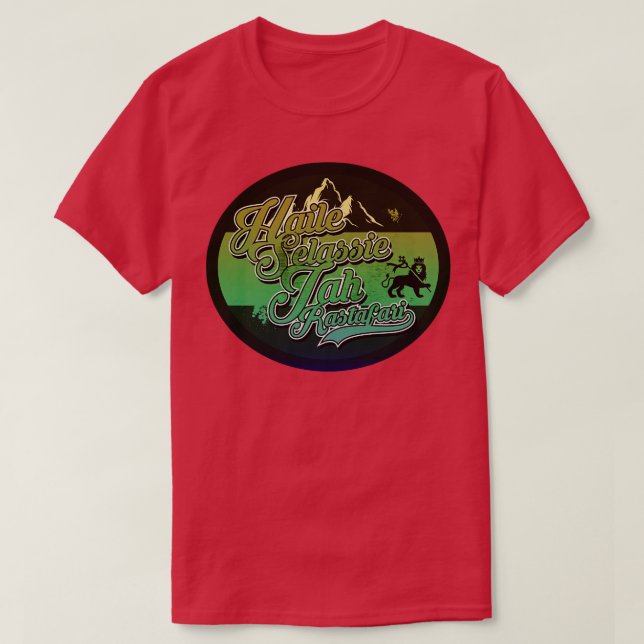 T-shirt Haile Selassie I Étiquette (Design devant)