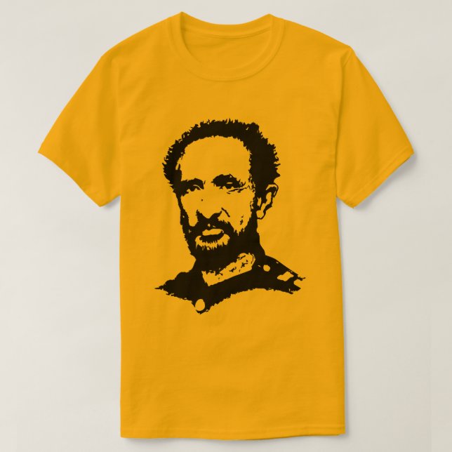 T-shirt Haile Selassie - Jah - Messiah - Rastafari (Design devant)