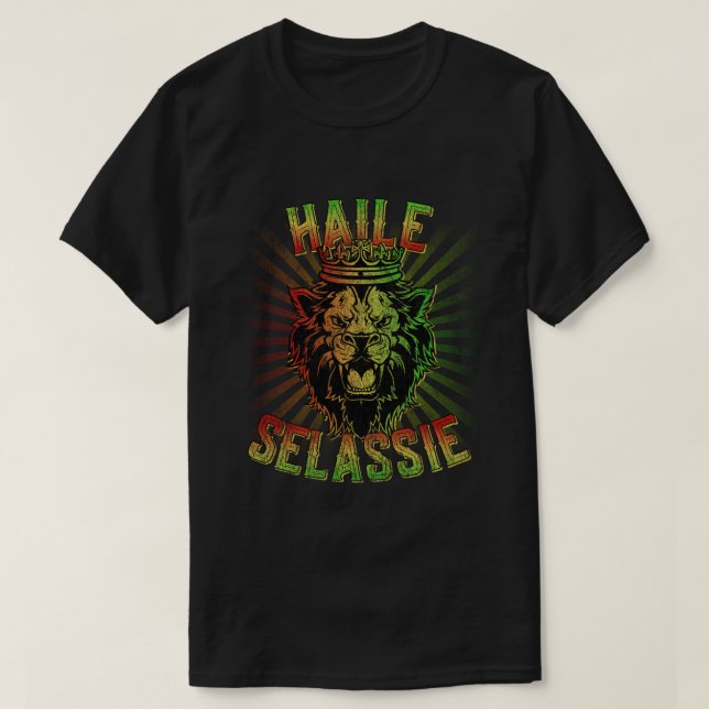 T-shirt Haile Selassie Jah Rastafari (Design devant)