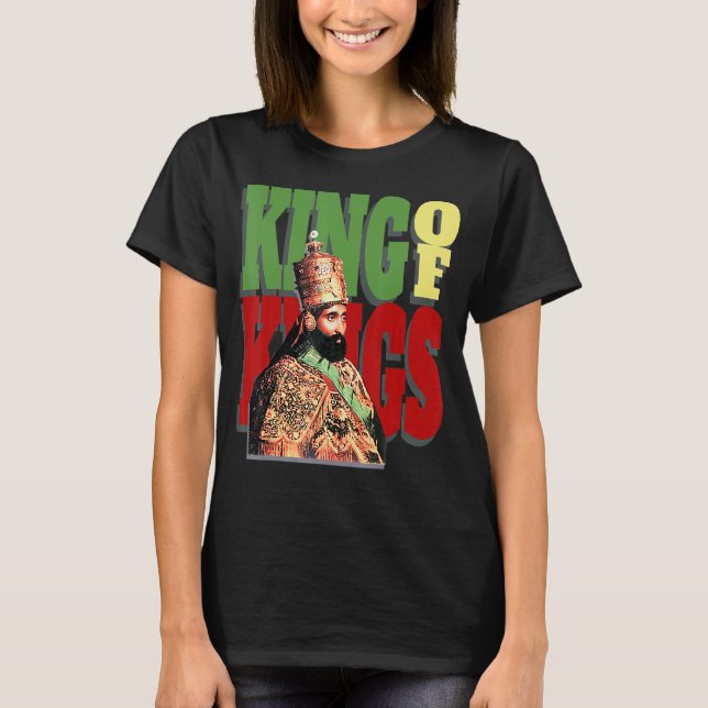 T-shirt Haile Selassie King Rastafari (Devant)