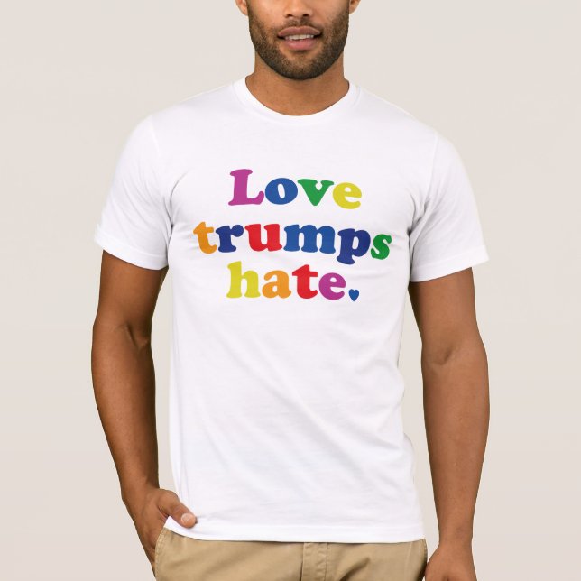 T-shirt Haine d'atouts d'amour de GLBT (Devant)