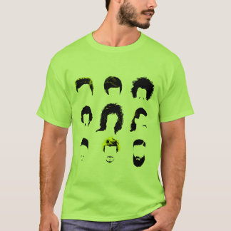 T-shirt Hairvolution - évolution des coiffures des hommes