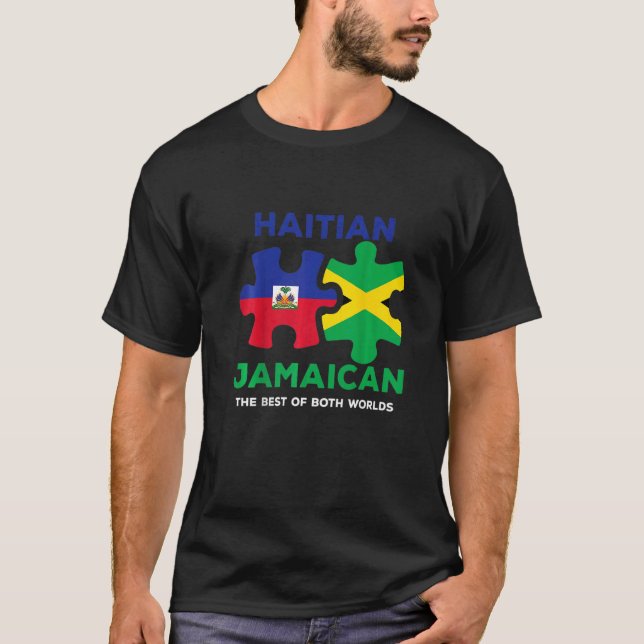 T-shirt Haïti Amérique Haïtienne Jamaïque Caraïbes Combo M (Devant)