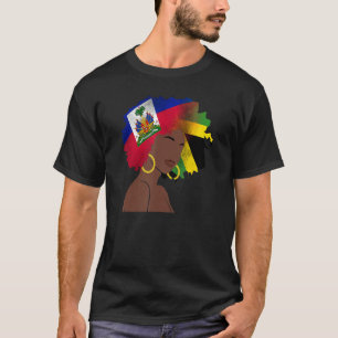 T-shirt Haïti Amérique Haïtienne Jamaïque Caraïbes Femme