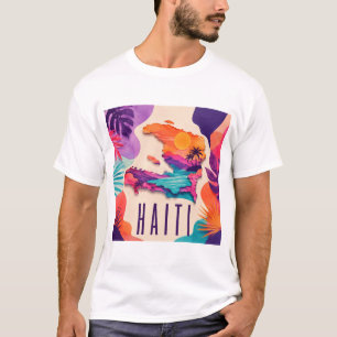 T-Shirt Haïti Collage Caraïbes Contemporain