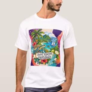T-Shirt Haïti Collage Contemporain Caraïbes