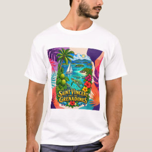 T-Shirt Haïti Collage Contemporain Caraïbes