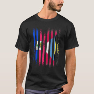 T-shirt Haïti Drapeau Antigua-et-Barbuda Gros Pays Drapeau