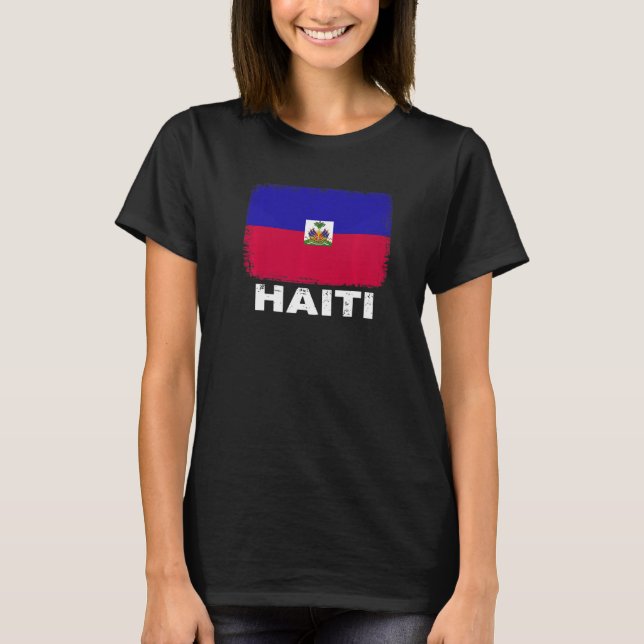 T-shirt Haïti Drapeau Soutien Peuple Haïtien Femmes Hommes (Devant)