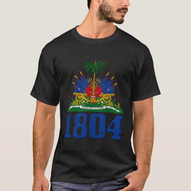 T-shirt Haïti Est 1804 Fierté Drapeau Haïtien des Caraïbes (Devant)