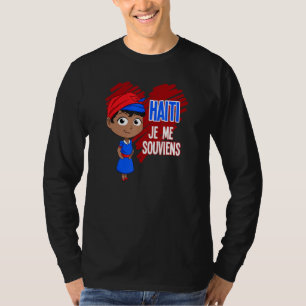T-shirt Haïti Jour du Drapeau Fier Ayiti Vintage Femme H