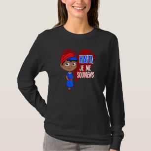 T-shirt Haïti Jour du Drapeau Fier Ayiti Vintage Femme H