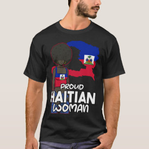 T-shirt Haïti Jour du Drapeau Haïtien Femme Fière Ayiti Fi
