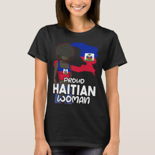T-shirt Haïti Jour du Drapeau Haïtien Femme Fière Ayiti Fi