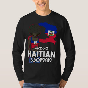 T-shirt Haïti Jour du Drapeau Haïtien Femme Fière Ayiti Fi