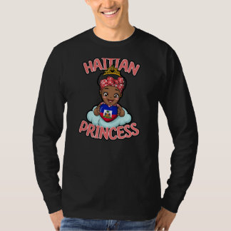 T-shirt Haïti L'Amour Haïtien Drapeau Fière Femme Princess