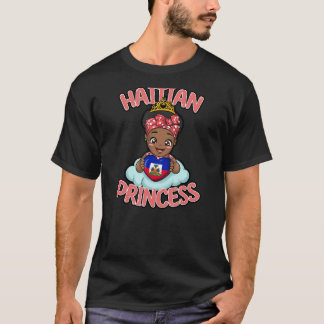 T-shirt Haïti L'Amour Haïtien Drapeau Fière Femme Princess