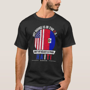 T-shirt Haïti Le Coeur Du Patriote Américain Haïtien Vient